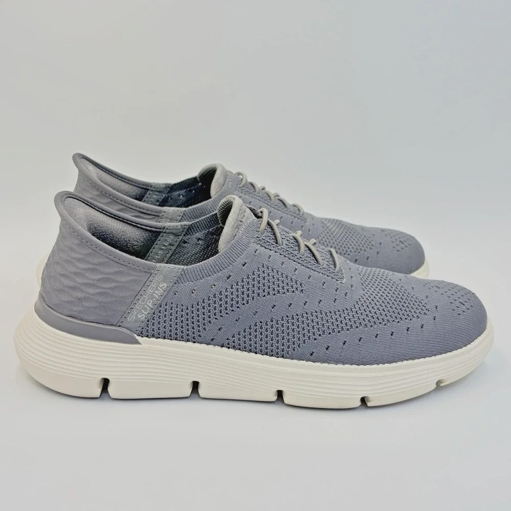 Skechers Garza Palma Men's 8.5 Slip Ins Charcoal Comfort Casual Memory Foam